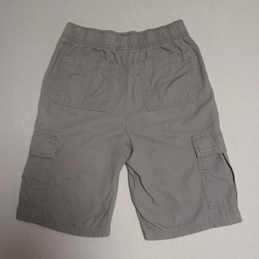 The Children's Place Cargo Shorts Boys 12 Gray Pull On Adjustable Waist Ripstop